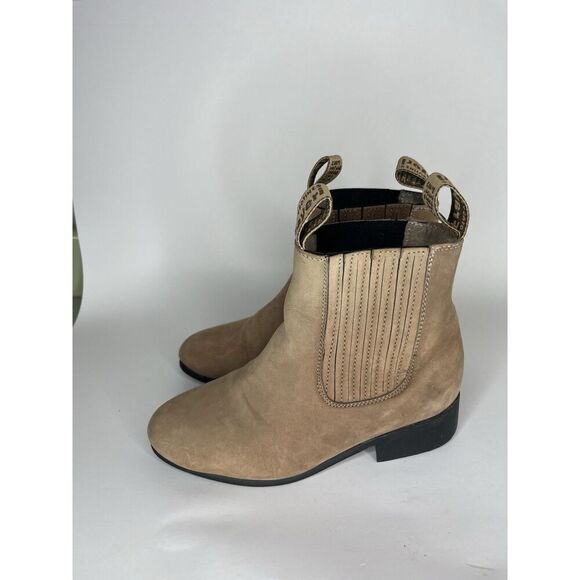 Frayeri Booties Youth Size 2 Brown Tan Suede - Picture 3 of 16